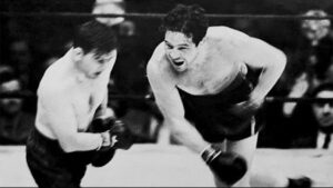 James Braddock having a boxing match