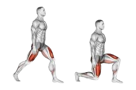 man doing lunges